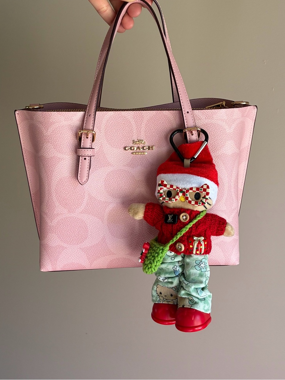 Hello Kitty Holiday Plush Christmas Keychain Bag Charm